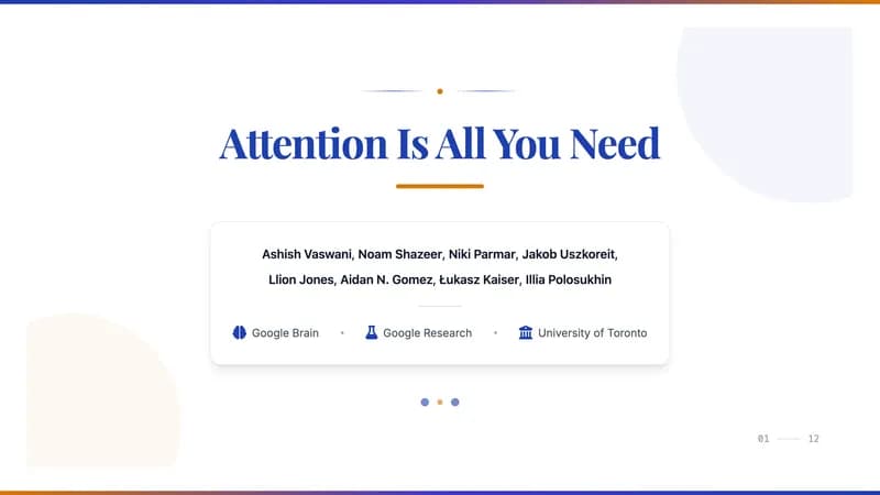 Attention is All you Need - Slide 1