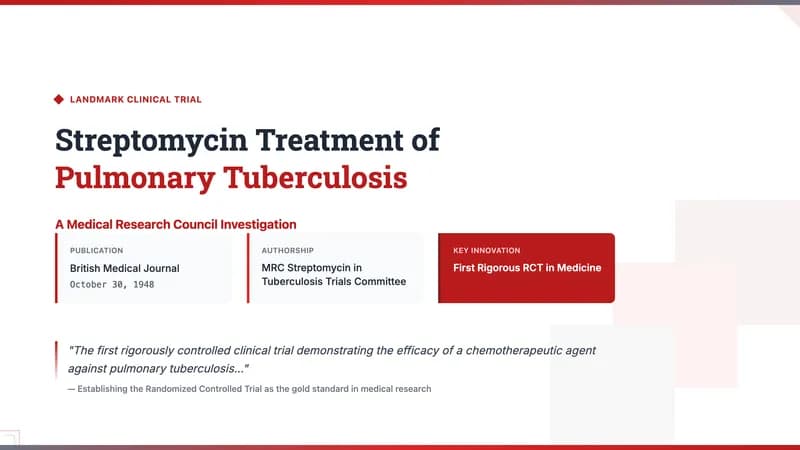Streptomycin Treatment of Pulmonary Tuberculosis - Slide 1