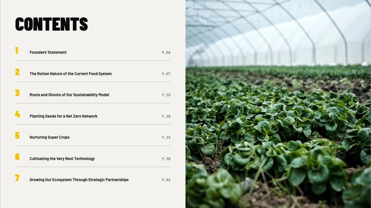 Alert Harvest Swiss-Brutalist Agritech Report Template — Slide 2