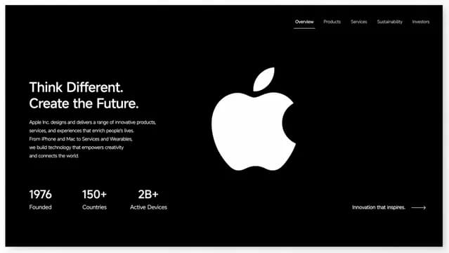 Apple-Style Monochrome Business Presentation Template — Slide 1