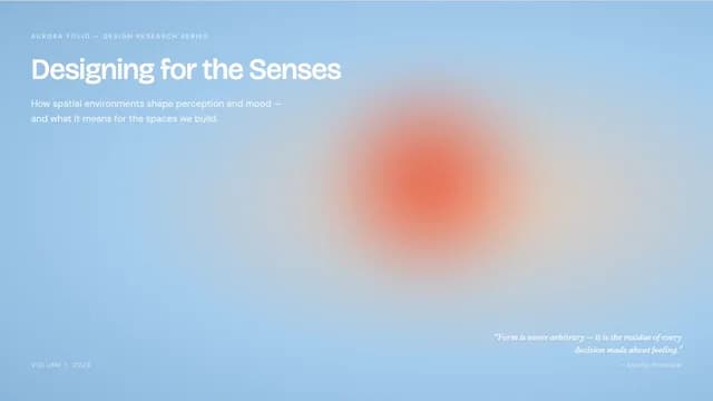 Aurora Folio Gradient Editorial Research Presentation — Slide 1