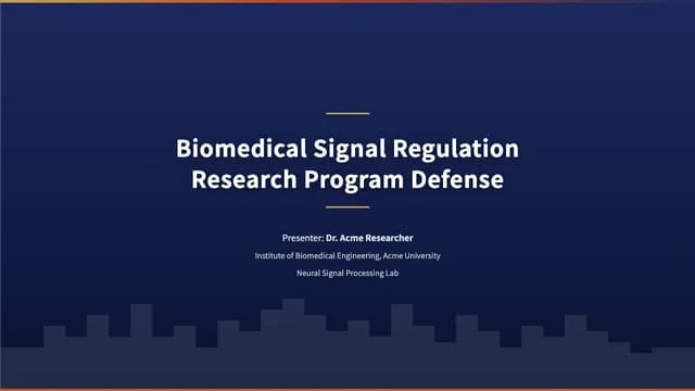 Cobalt Navy Academic Research Defense Template — Slide 1