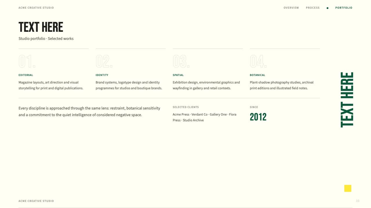 Folio Botanica Editorial Portfolio Template — Slide 6