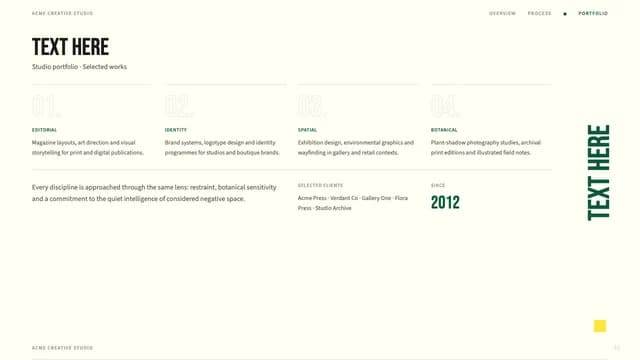 Folio Botanica Editorial Portfolio Template — Slide 6