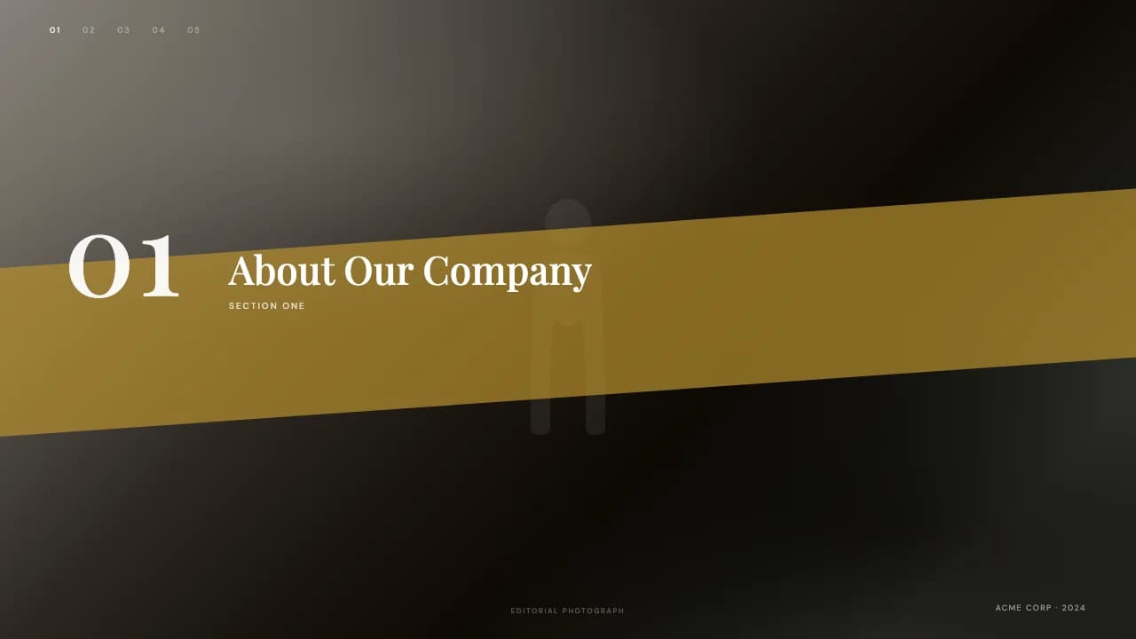 Folio Noir Editorial Annual Report & Lookbook Template — Slide 2