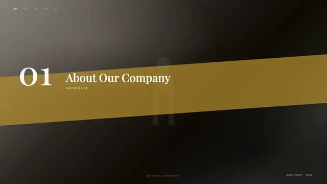 Folio Noir Editorial Annual Report & Lookbook Template — Slide 2
