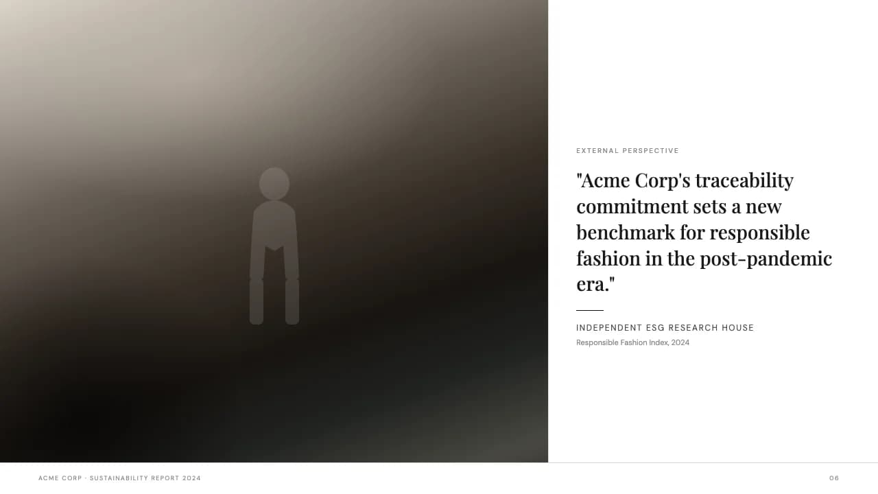 Folio Noir Editorial Annual Report & Lookbook Template — Slide 6