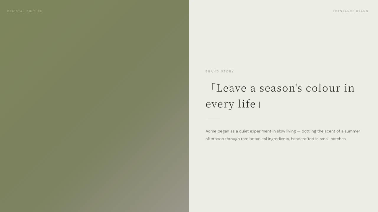 Folio Sage Oriental Editorial Brand Lookbook Template — Slide 2