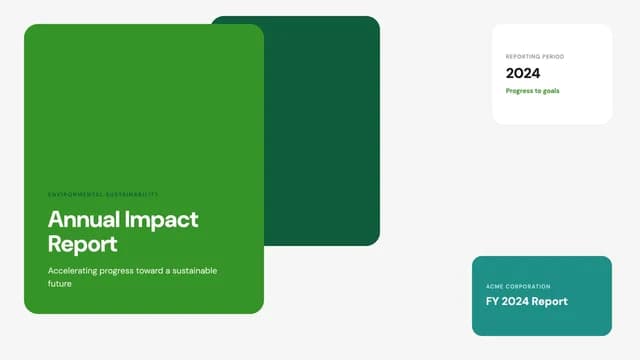 Grove Ledger Corporate Sustainability and ESG Report Template — Slide 1