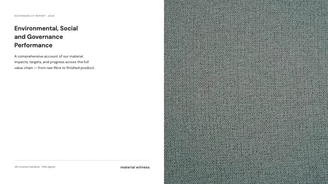Material Witness Nordic Editorial Sustainability Report — Slide 1