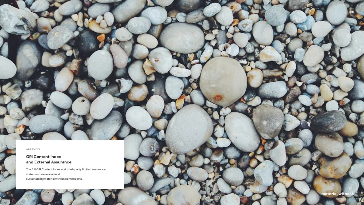 Material Witness Nordic Editorial Sustainability Report — Slide 8