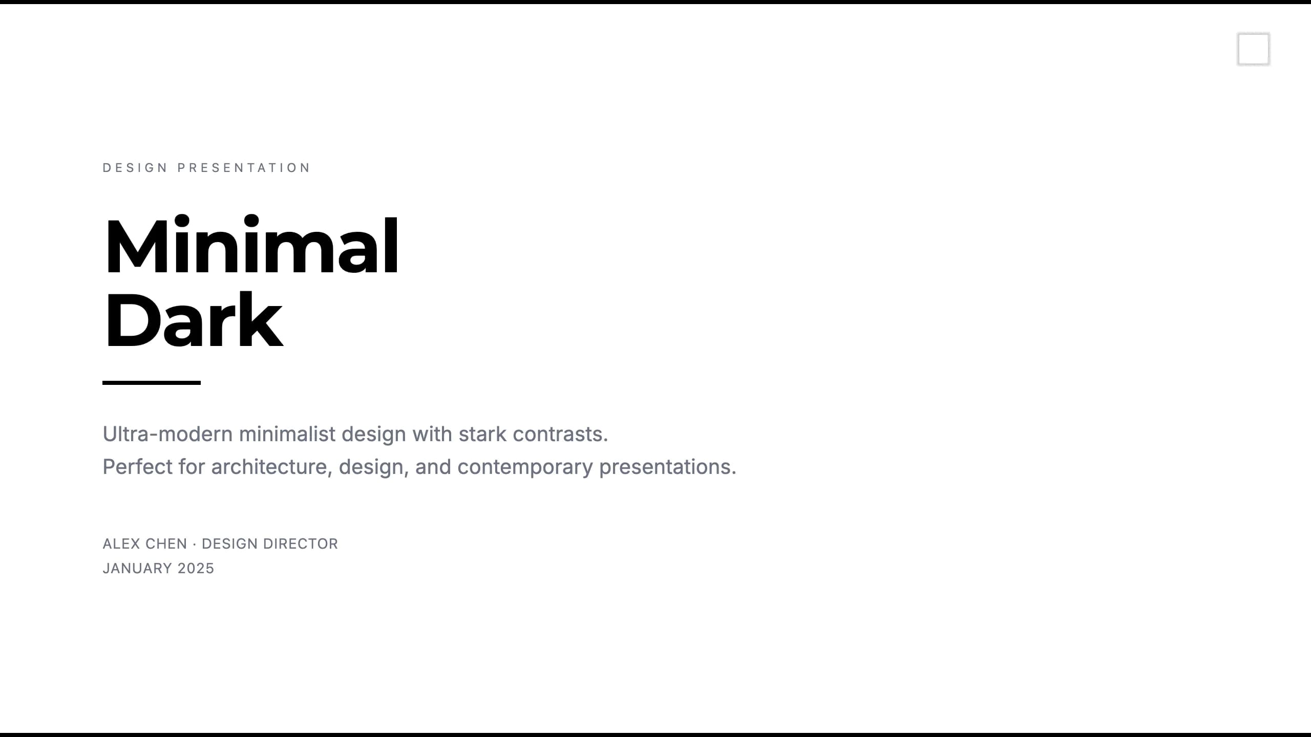 Minimal Dark