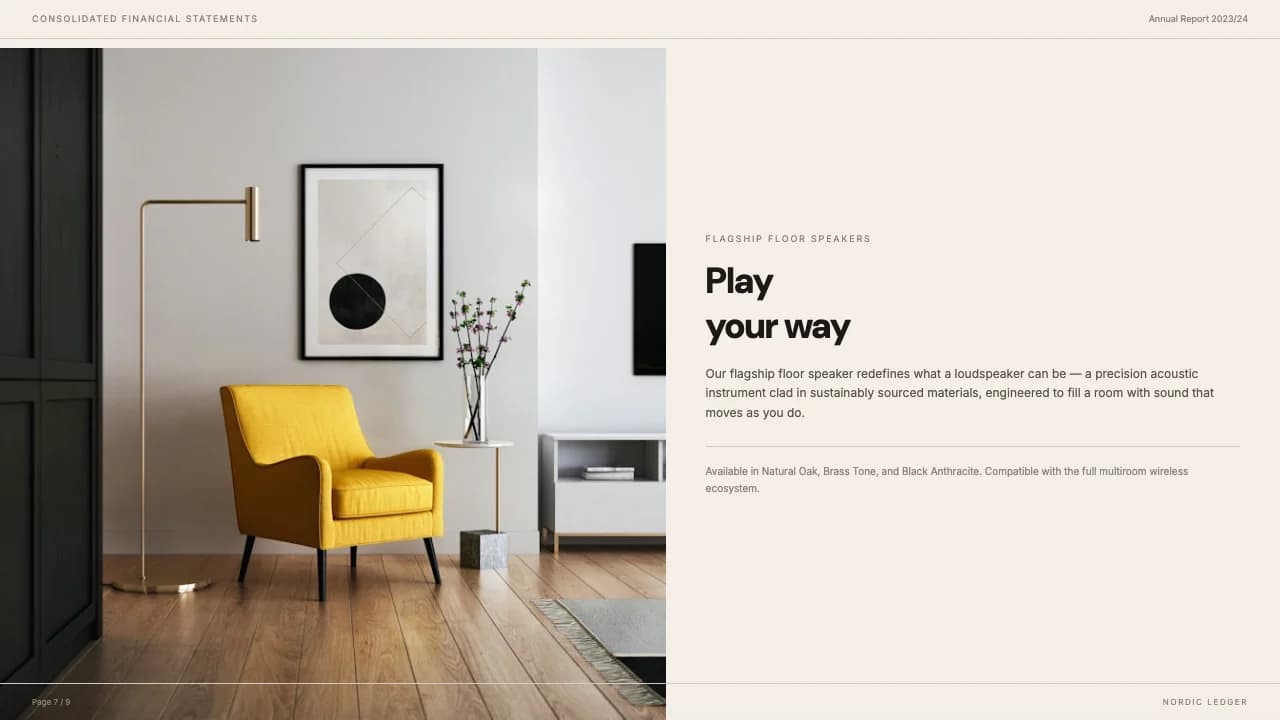 Nordic Ledger Editorial Annual Report Template — Slide 7