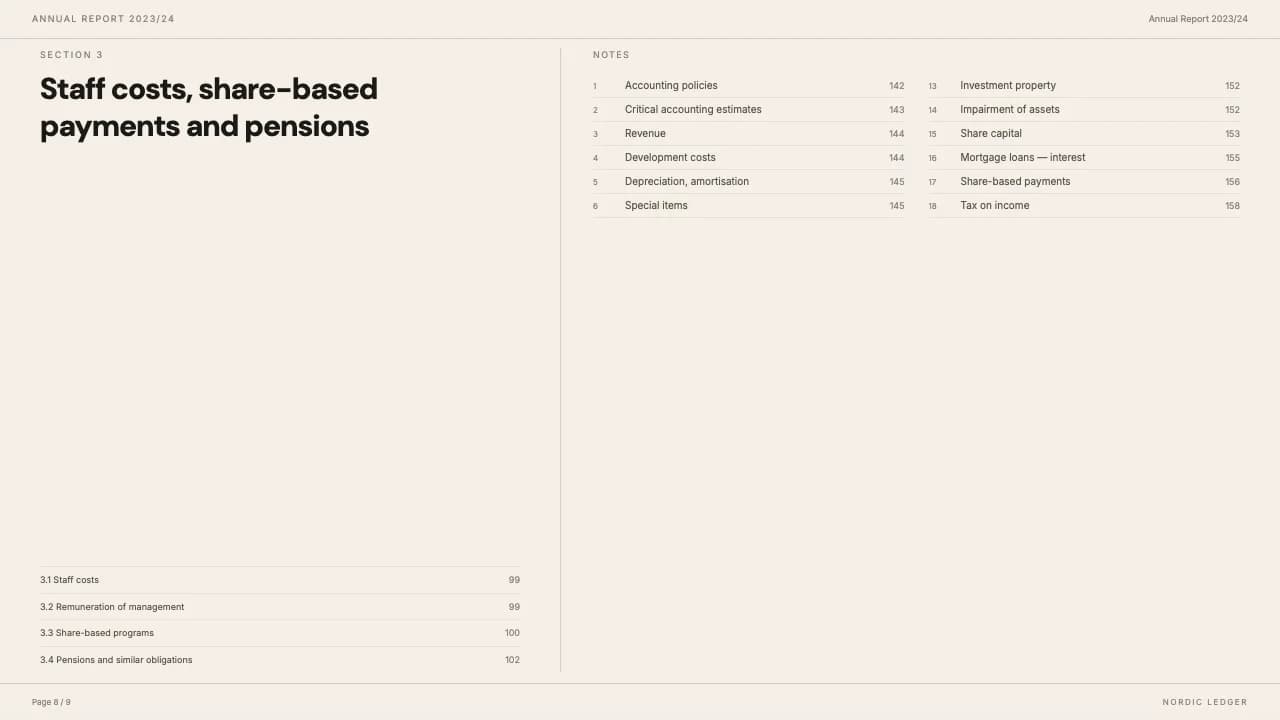 Nordic Ledger Editorial Annual Report Template — Slide 8