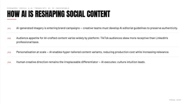 Press Riot Editorial Trend Report & Brand Intelligence — Slide 7