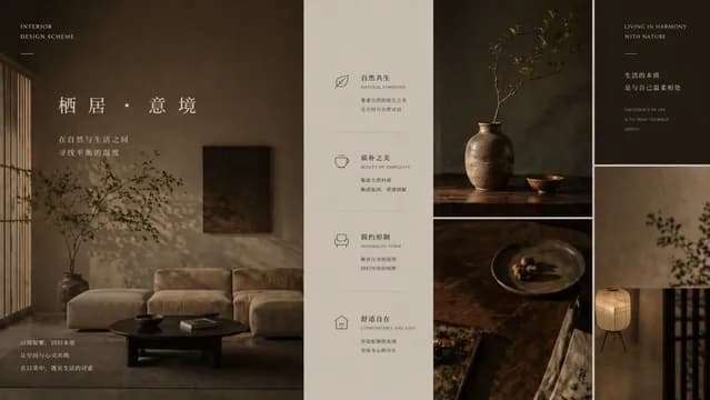 Wabi-Sabi Earth Tone Interior Design Presentation — Slide 11