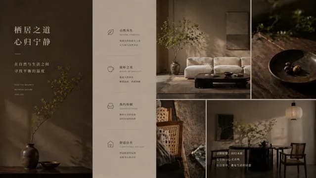 Wabi-Sabi Earth Tone Interior Design Presentation — Slide 12
