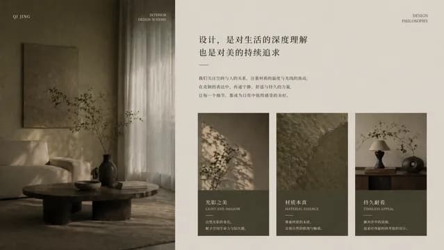 Wabi-Sabi Earth Tone Interior Design Presentation — Slide 3