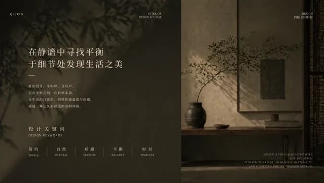 Wabi-Sabi Earth Tone Interior Design Presentation — Slide 4