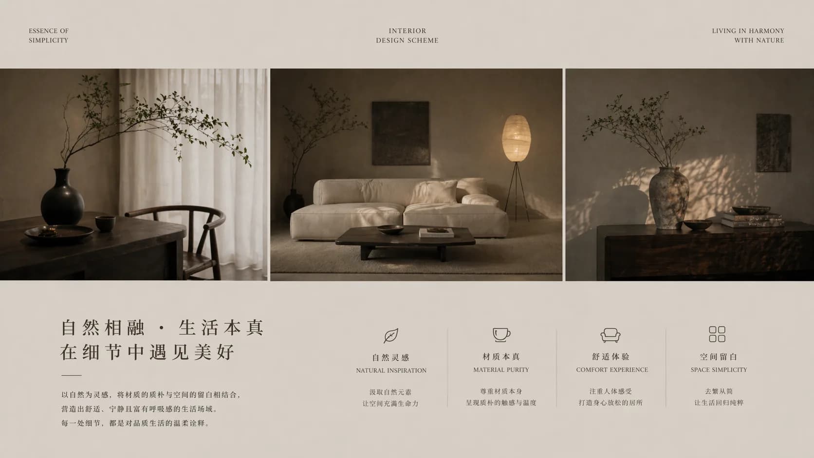 Wabi-Sabi Earth Tone Interior Design Presentation — Slide 7