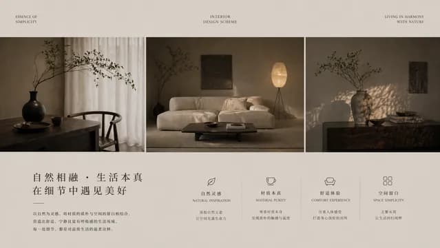 Wabi-Sabi Earth Tone Interior Design Presentation — Slide 7