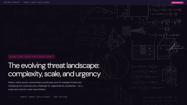 Dark Cyber Threat Intelligence & AI Dossier Template — Slide 1