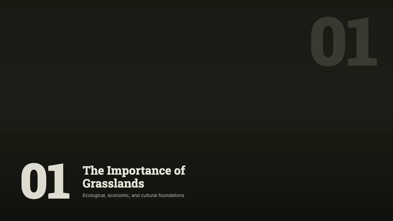 Steppe Dossier: Dark Slab-Serif Conservation Template — Slide 3