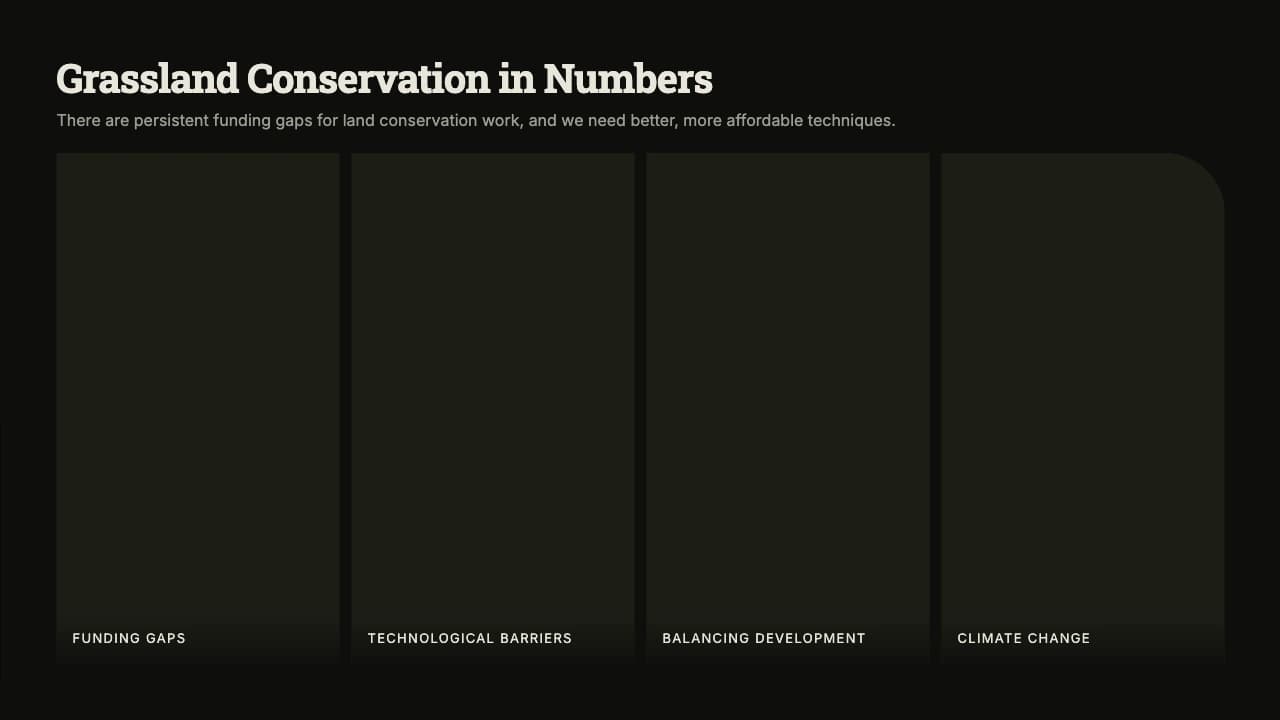 Steppe Dossier: Dark Slab-Serif Conservation Template — Slide 7