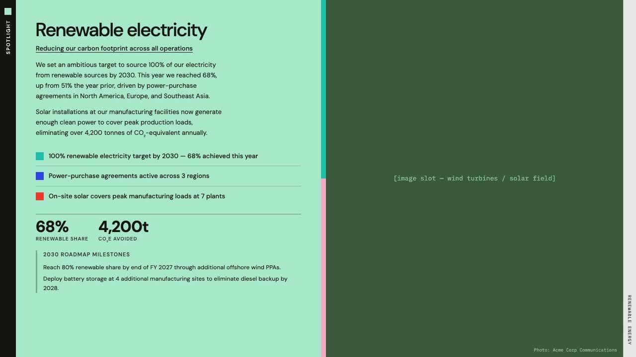 Tabloid Field ESG Impact and Annual Report Template — Slide 5