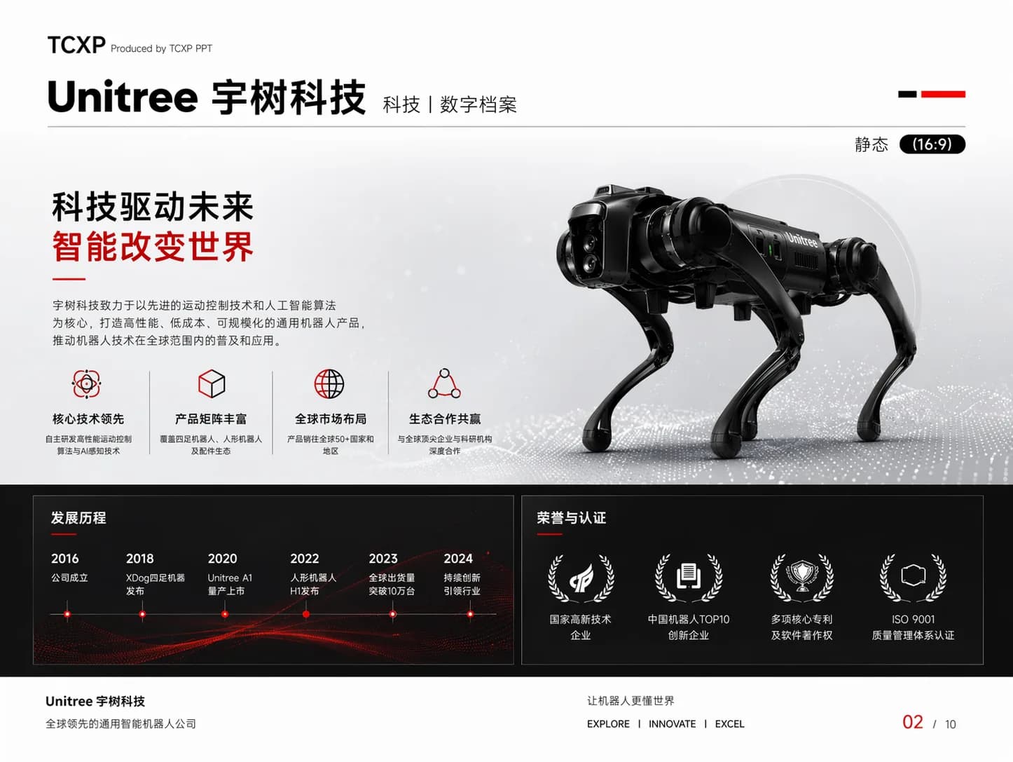 Industrial Robotics Keynote with Dark Mode Product Hero — Slide 3