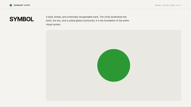 Verdant Civic Swiss Grid Brand Identity Template — Slide 2