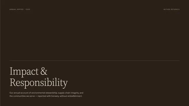 Vetiver Earth Tone Editorial Annual Report Template — Slide 1