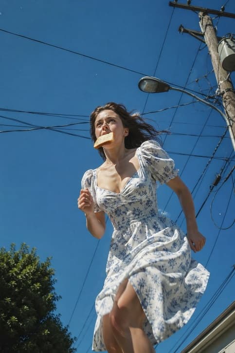 A photorealistic capture of chaotic youth frozen in