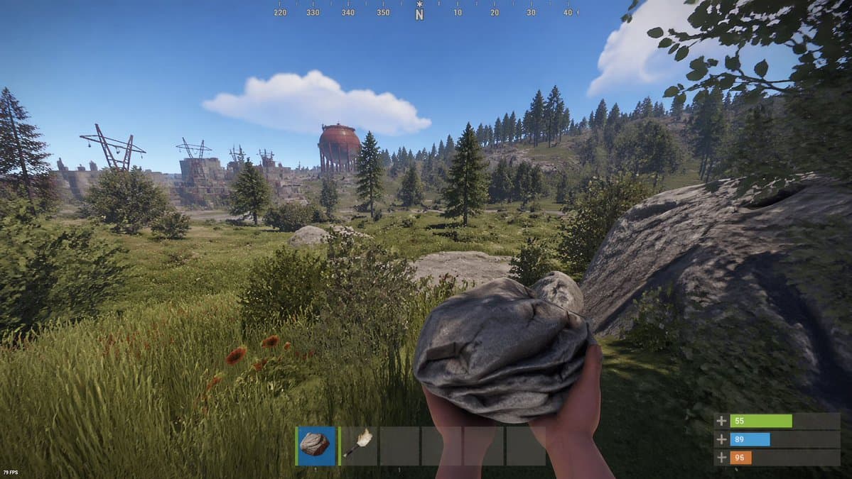 An ingame screenshot of rust