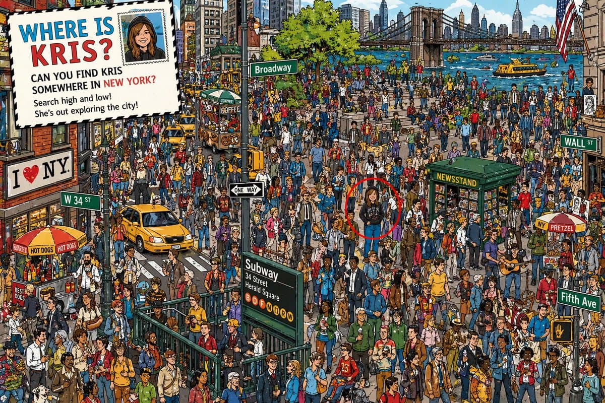 Highly detailed, hand-drawn crowded search-and-find illustratio…