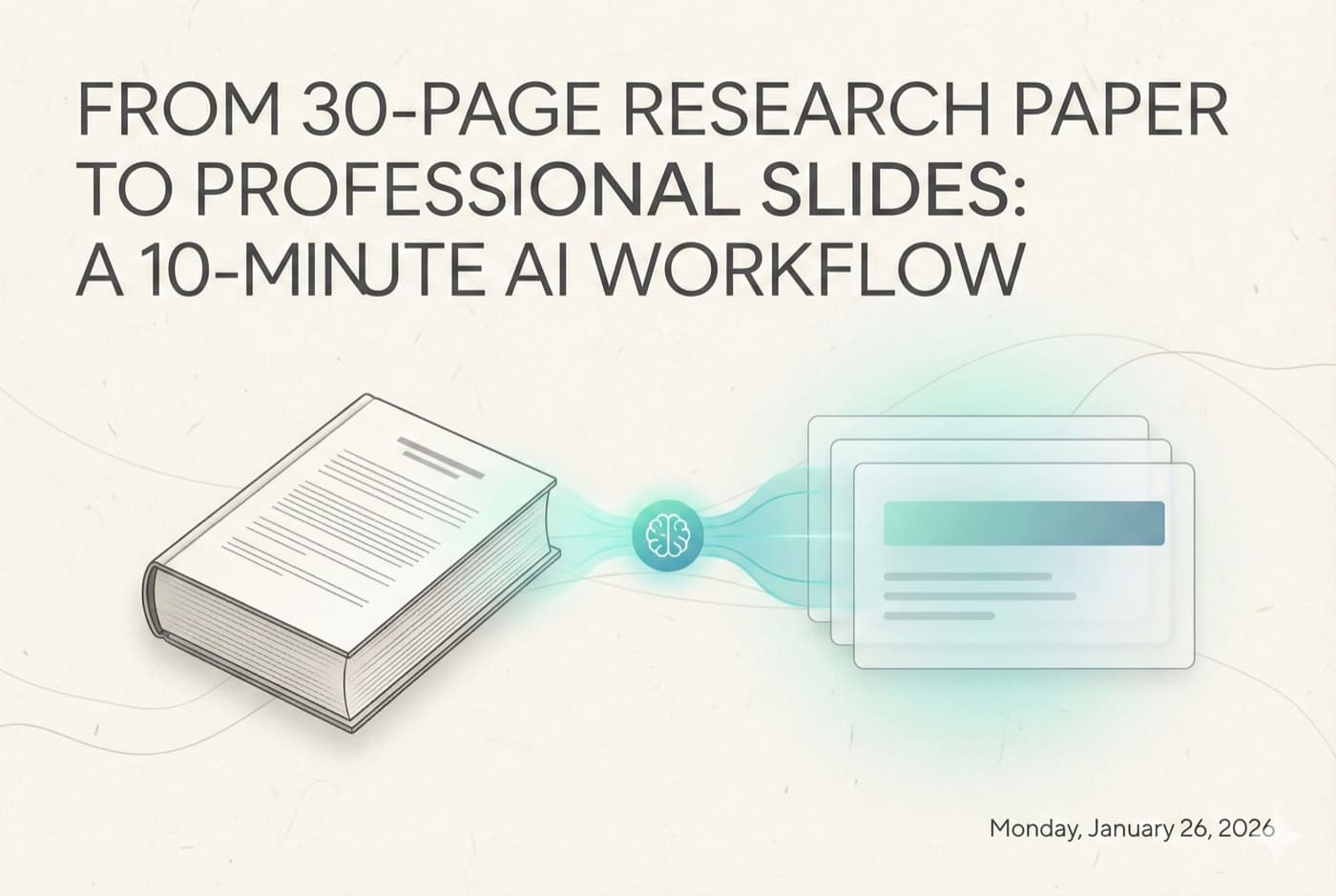 From 30-Page Research Paper to Professional Slides: A 10-Minute AI Workflow