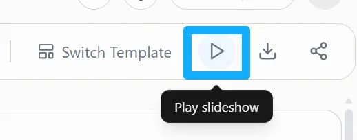 Play button at the top right of the editor