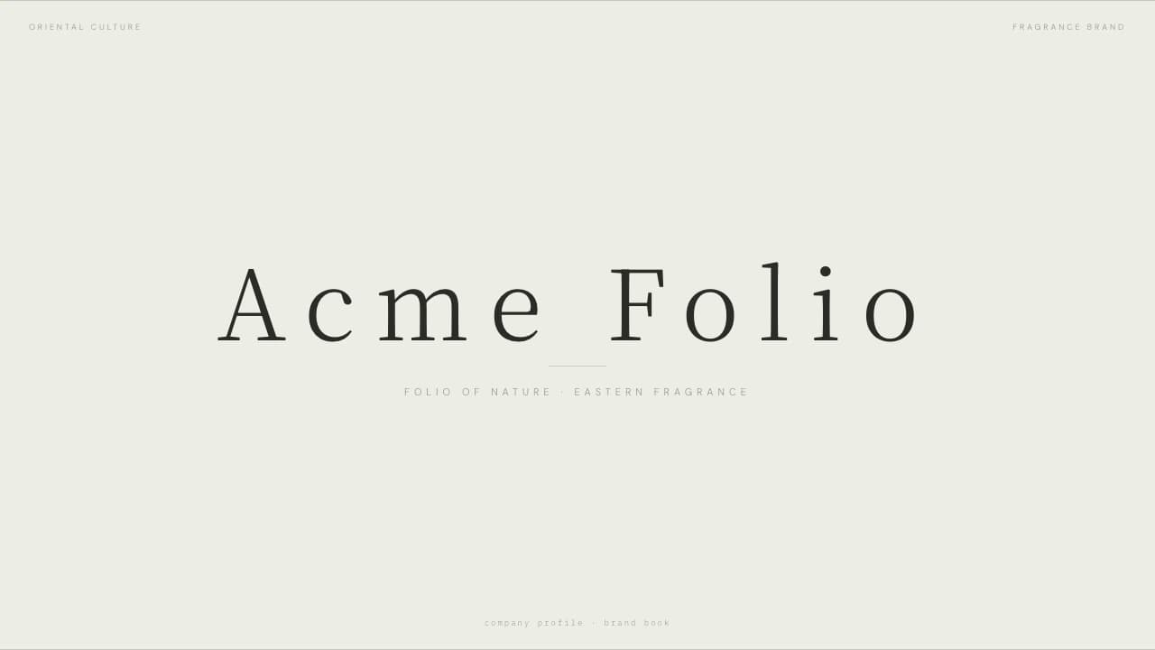 Folio Sage Oriental Editorial Brand Lookbook Template — Slide 1
