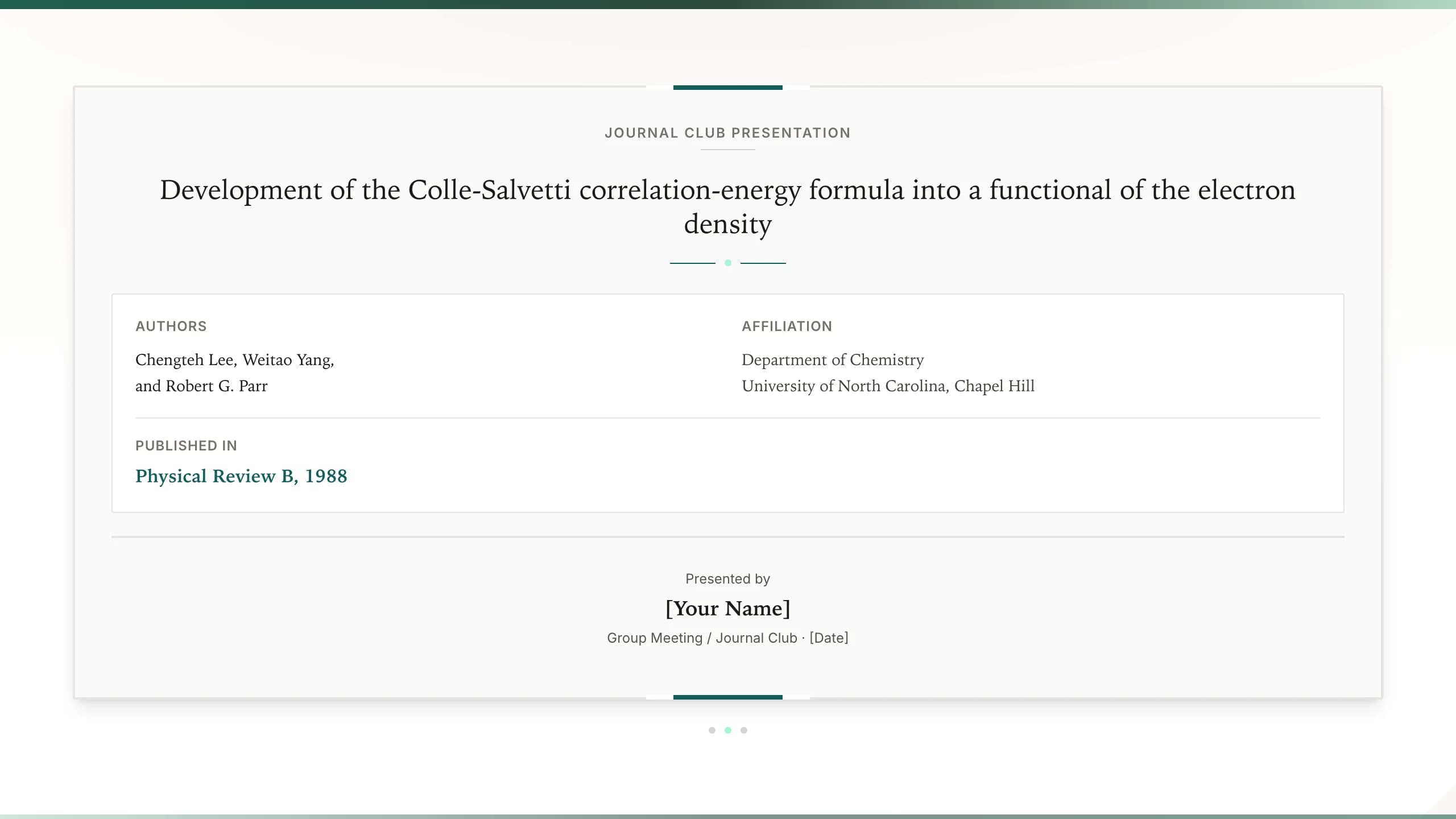 Paper Editorial Academic Journal Presentation Template — Slide 1