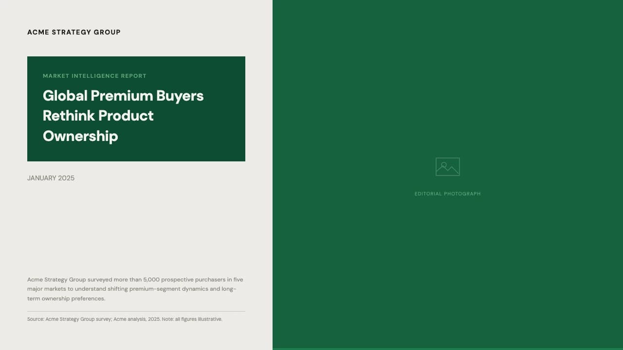Emerald Monochrome Strategy Consulting Report Template — Slide 1