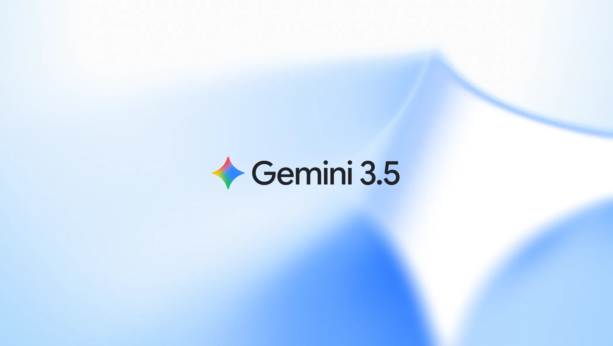 Gemini 3.5 Flash hero — frontier intelligence with action