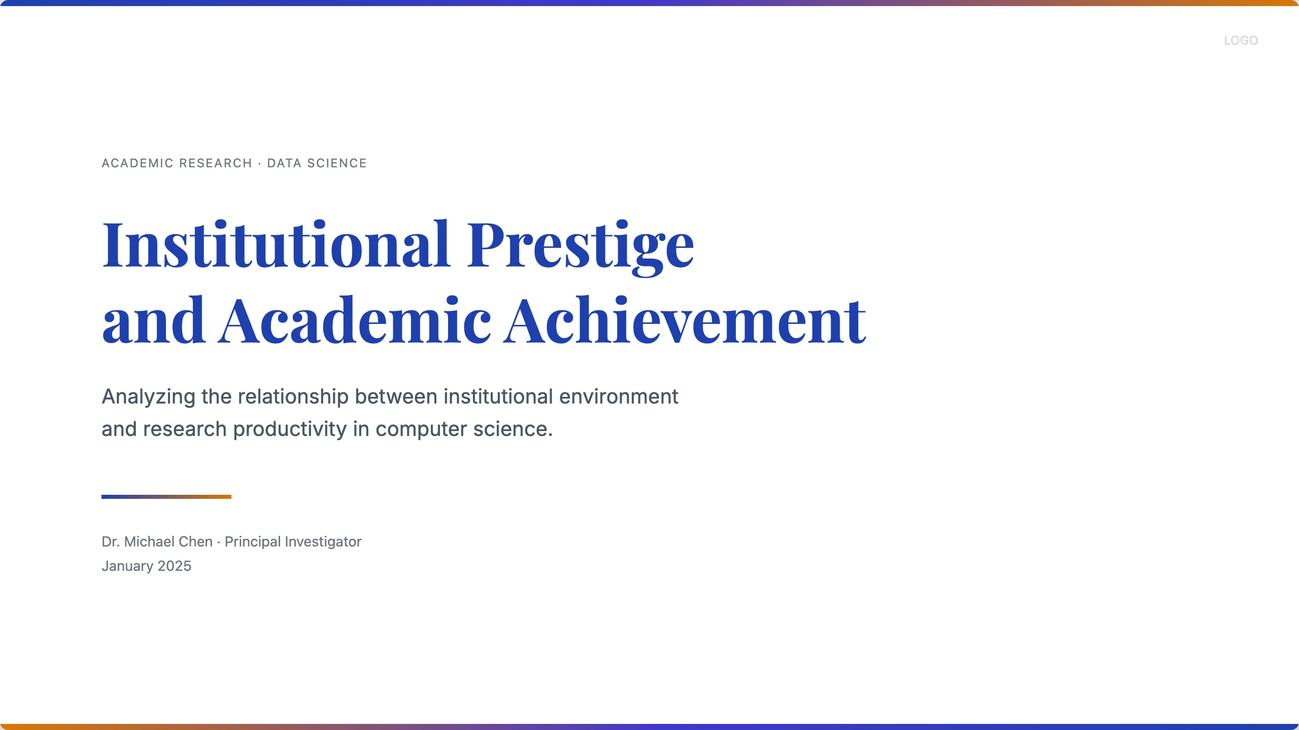 Academic Blue & Amber