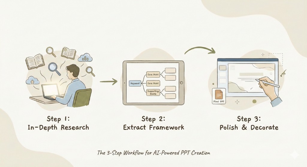 The 3-step workflow overview