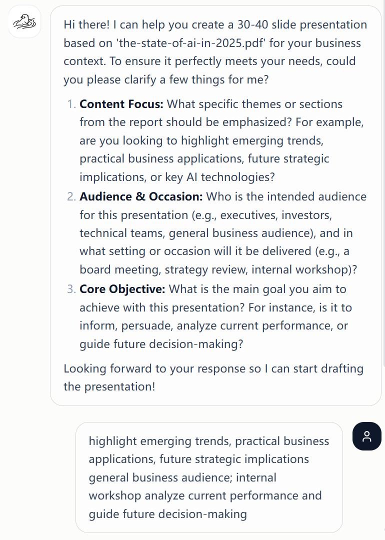 Interactive planning interface